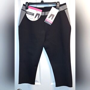 Neoprene Capri Pants Black and Gray Slim XXL